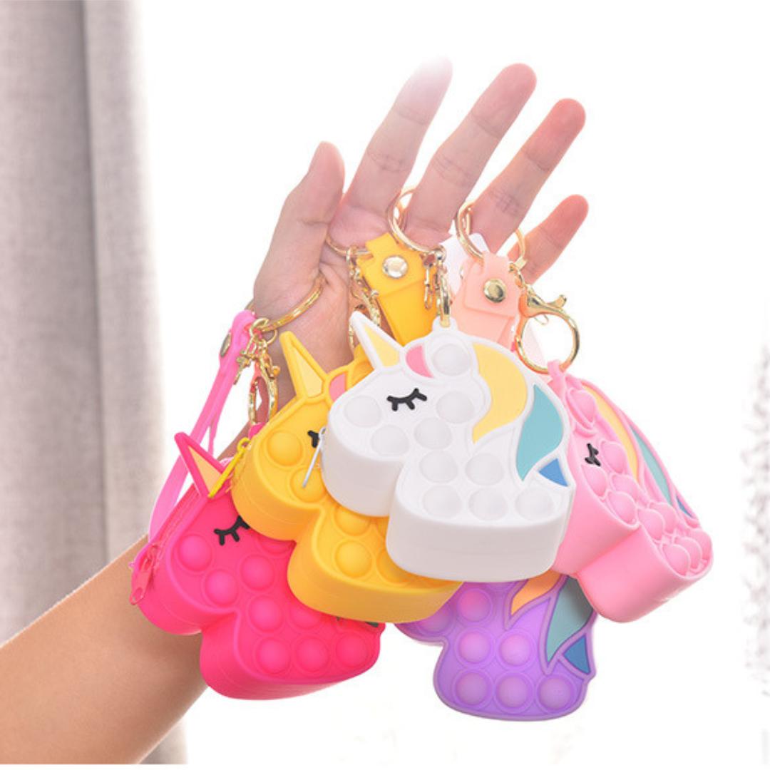 Unicorn Soft Silicone Cute Pouch Key Chains