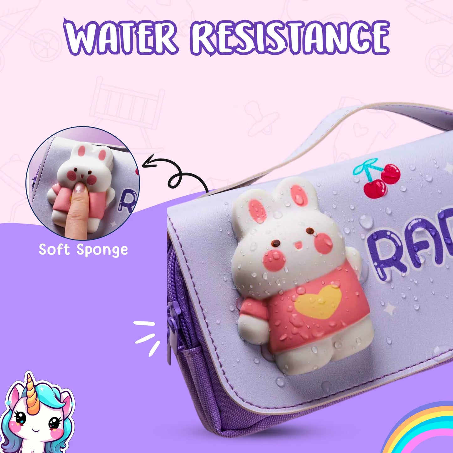 Trendy Soft Sponge Pen & Pencil Case (Surprise Design)