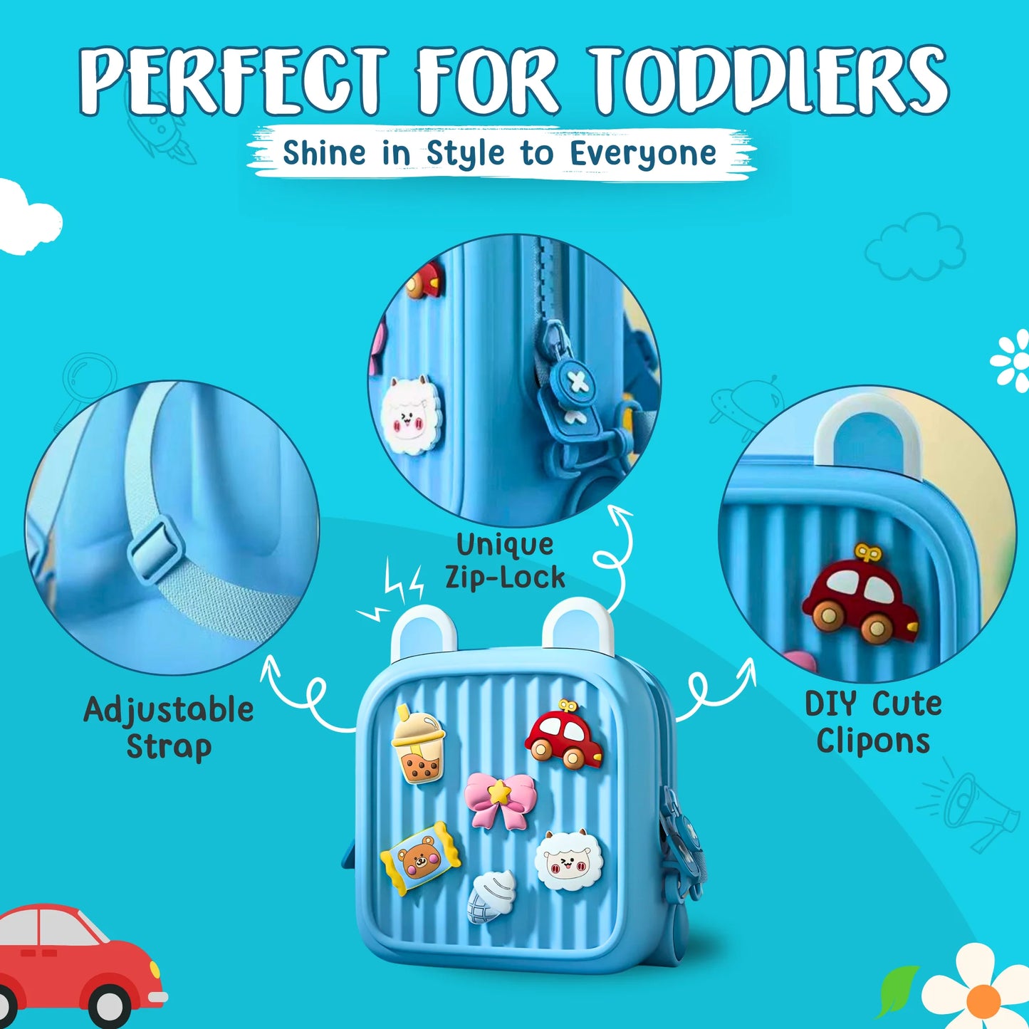 Cute Toddler Mini DIY Premium Backpack (Surprise Colour)