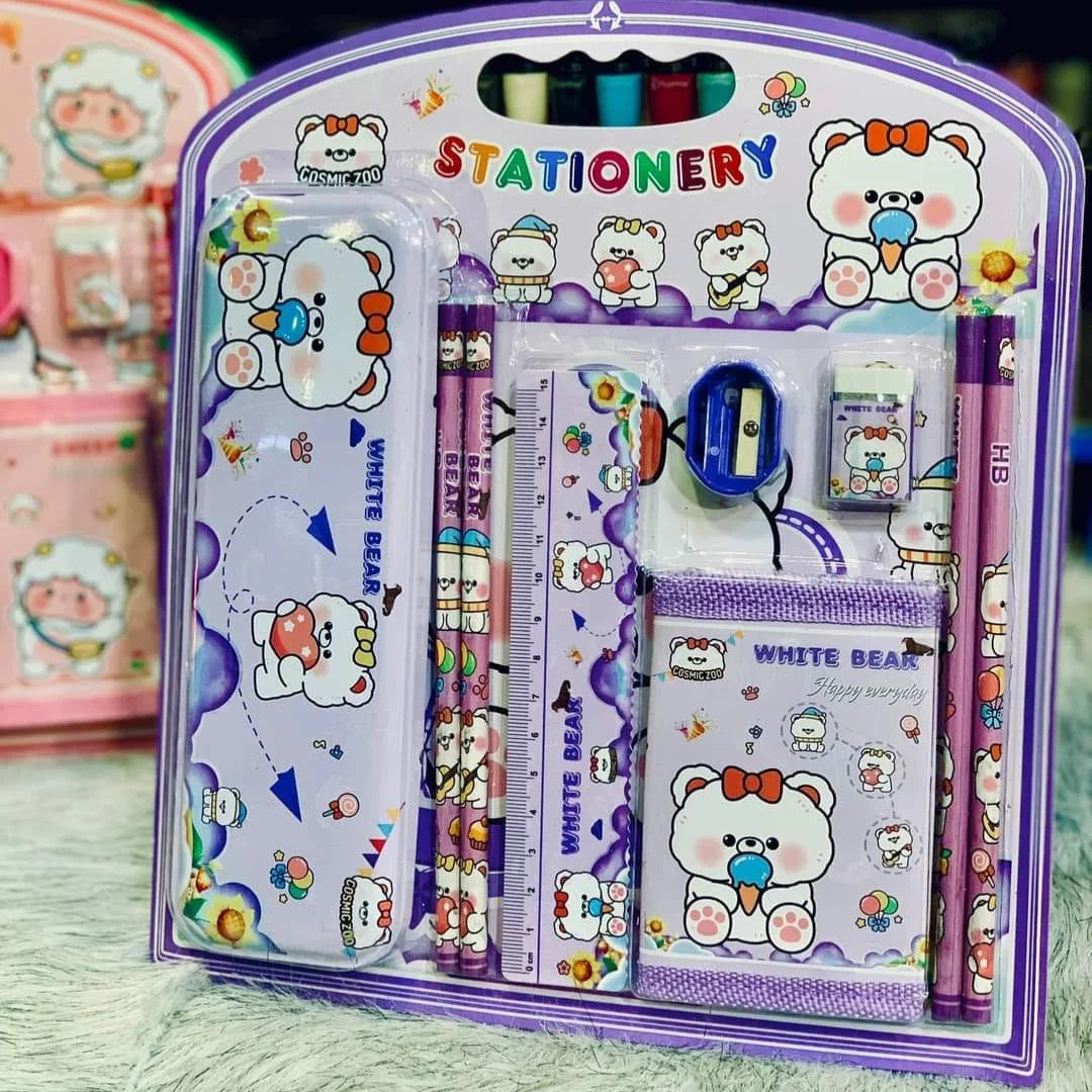 Cartoonistic Stationery Set (Surprise Colour)