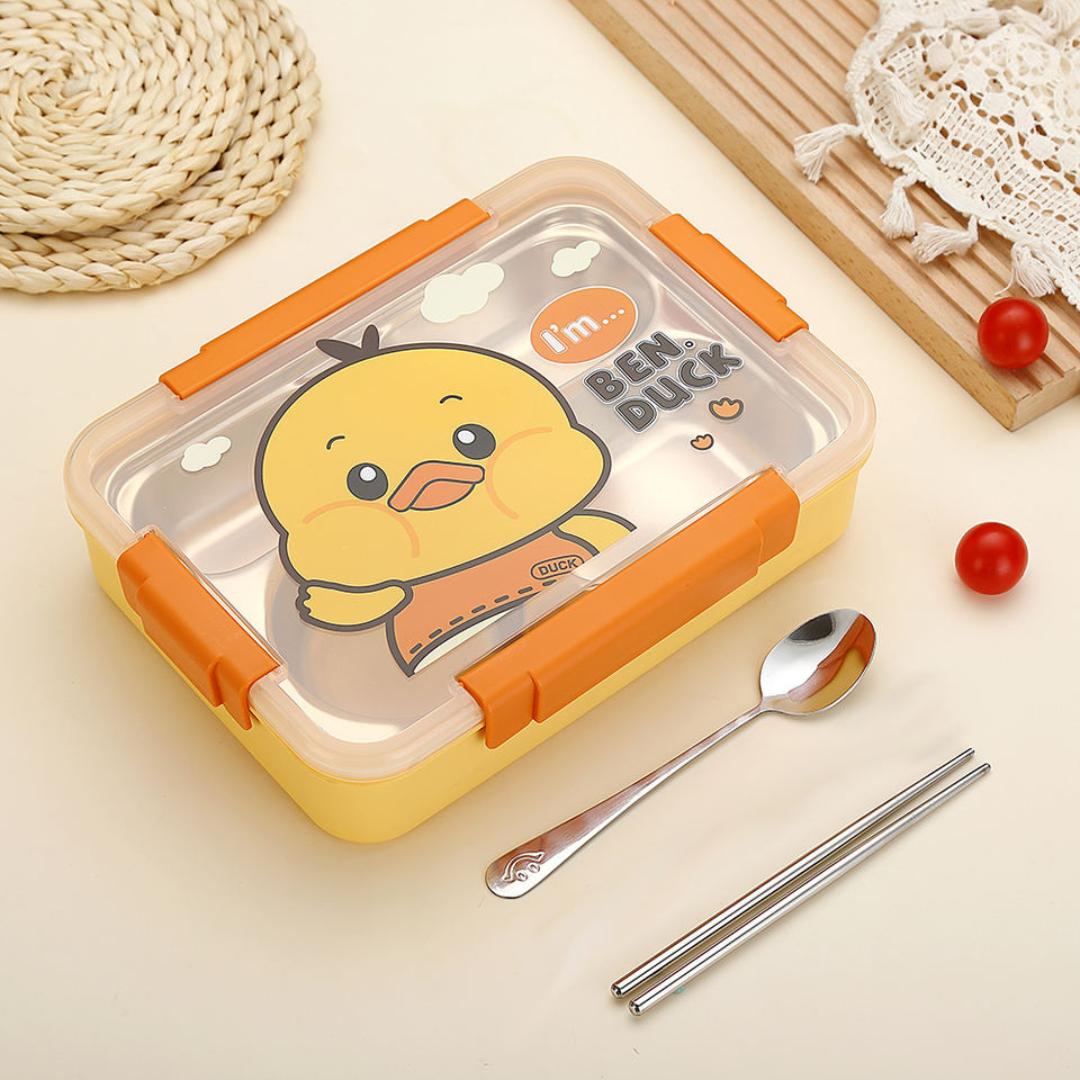 Magical Cartoon Stainless Steel 4 Compartment Lunch box