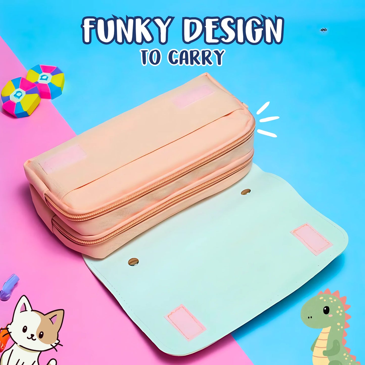 Trendy Soft Sponge Pen & Pencil Case (Surprise Design)