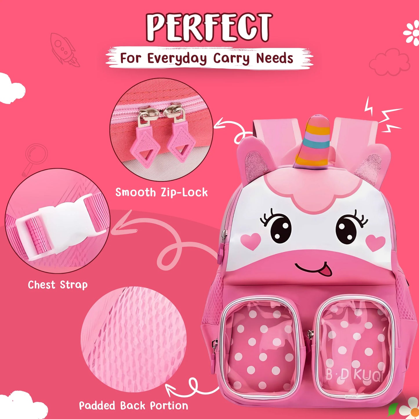 Trendy Premium Cartoon School Bag (Surprise Design)