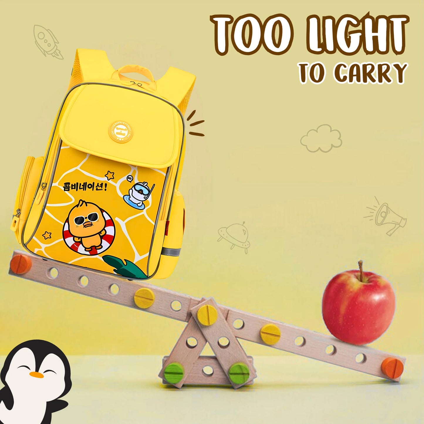 Trendy Cartoon Flap School Backpack (Surprise Colour)