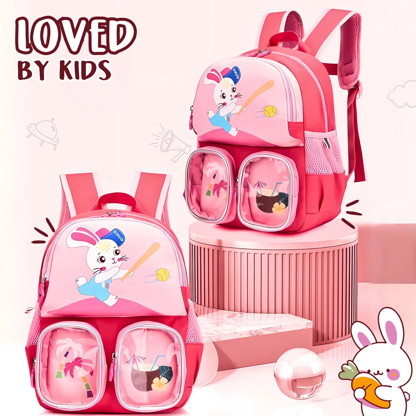 Trendy Premium Cartoon School Bag (Surprise Design)