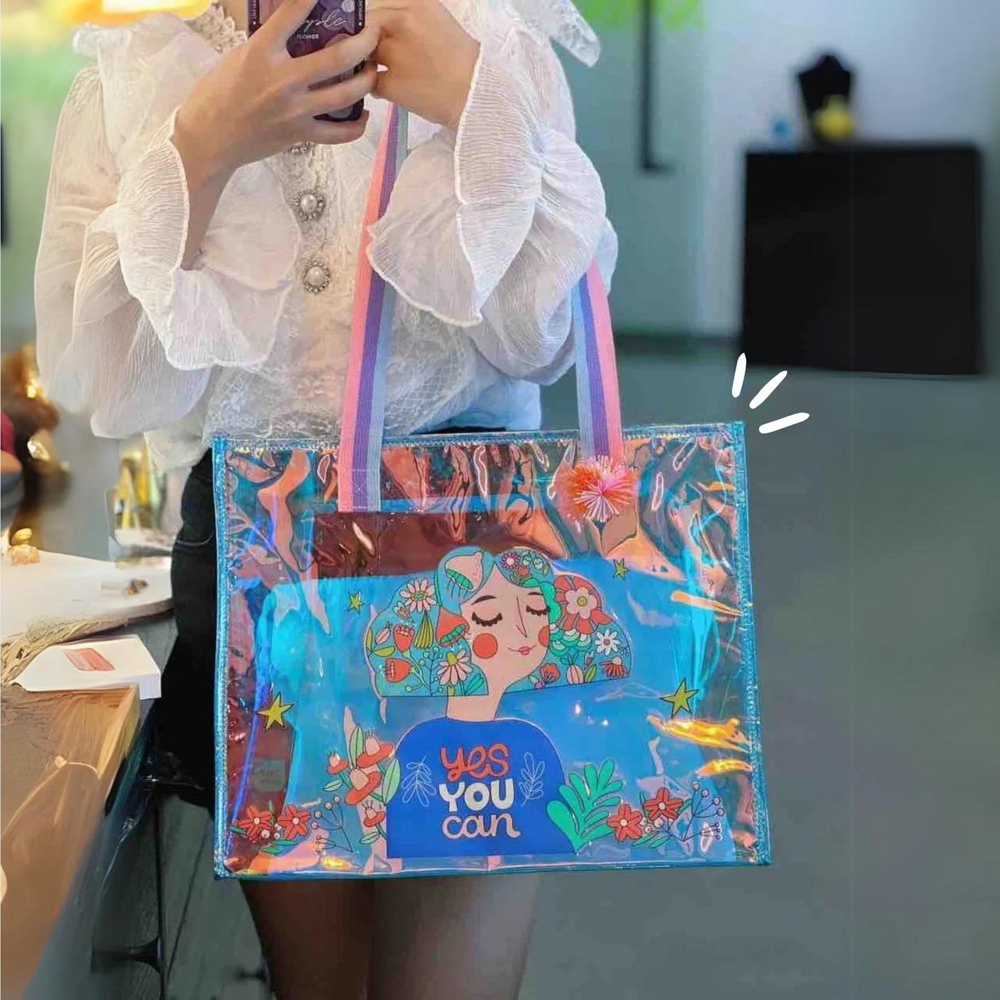 Holographic Tote Bag (Surprise Colour)