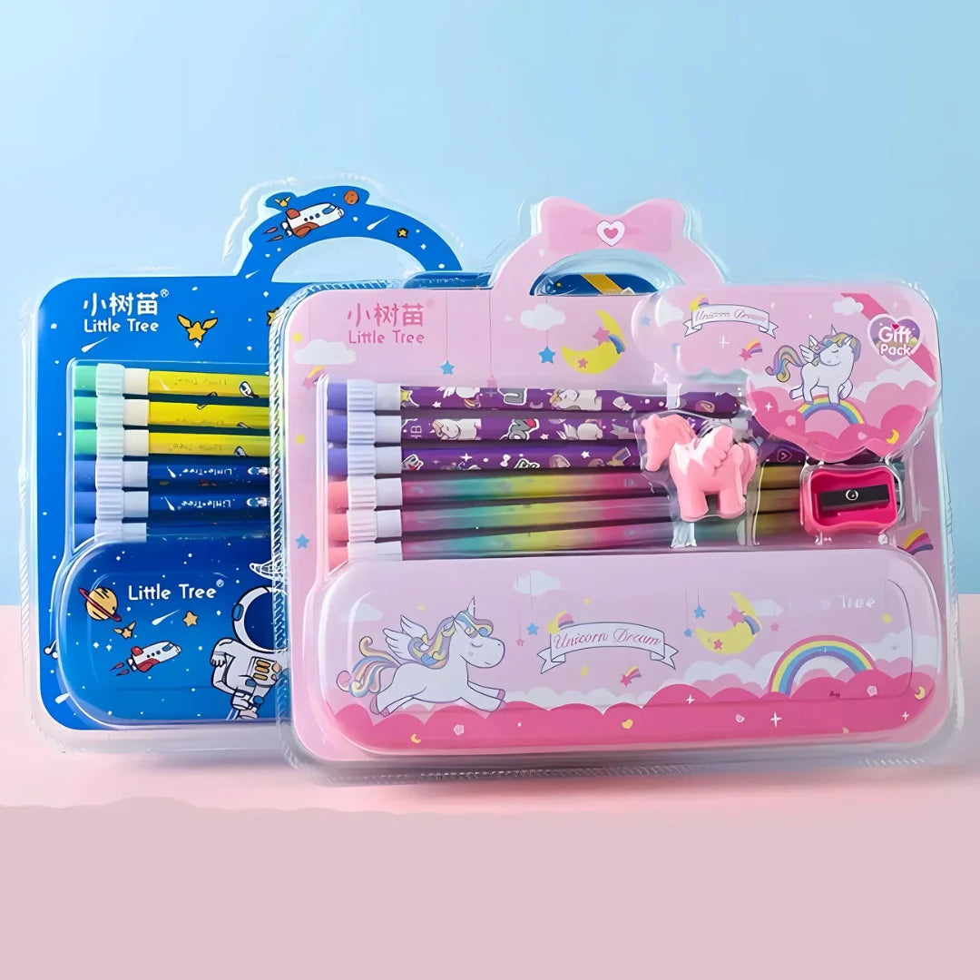 Premium Cartoon Stationery Set (Surprise Colour)