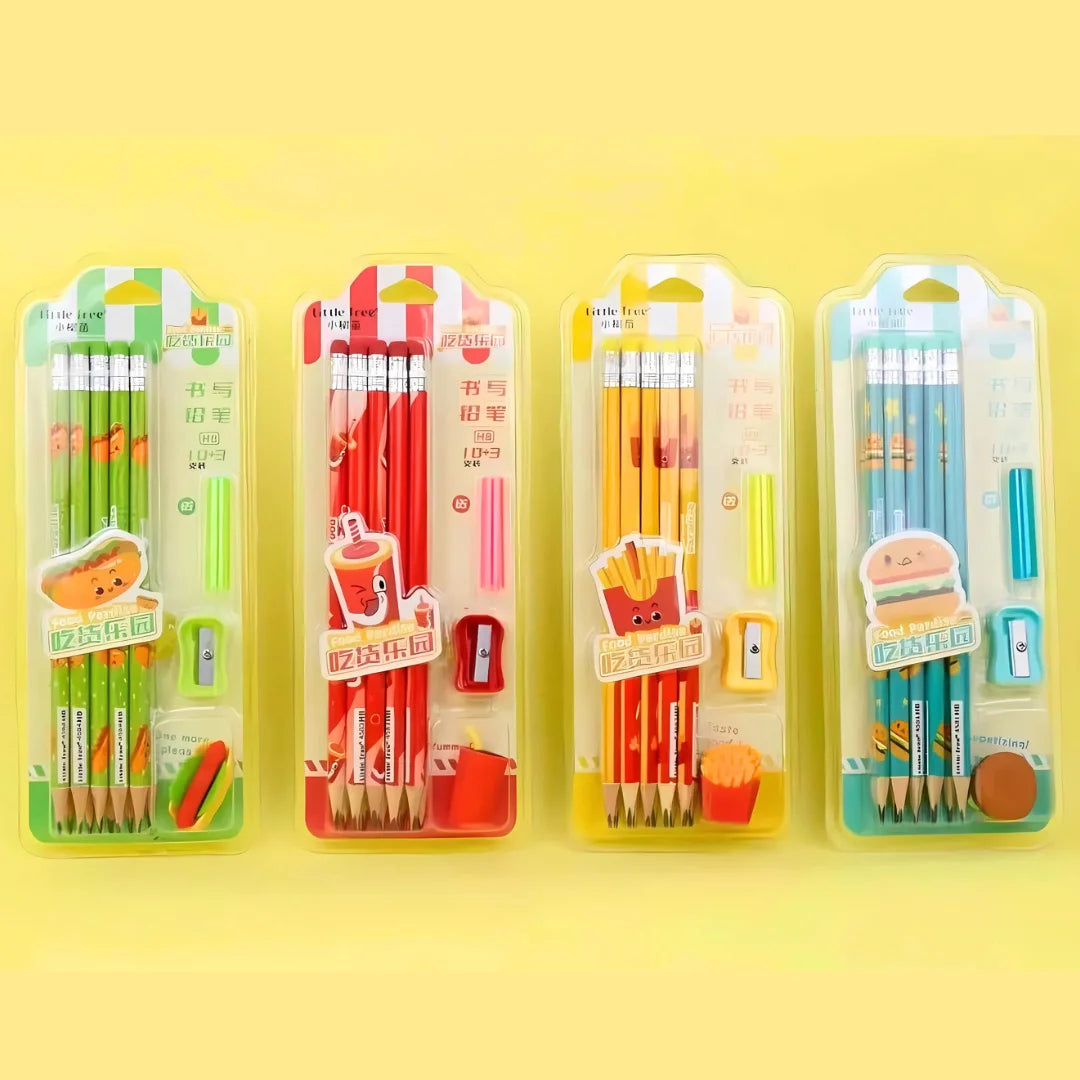 Food 12pcs Pencil Stationery Set