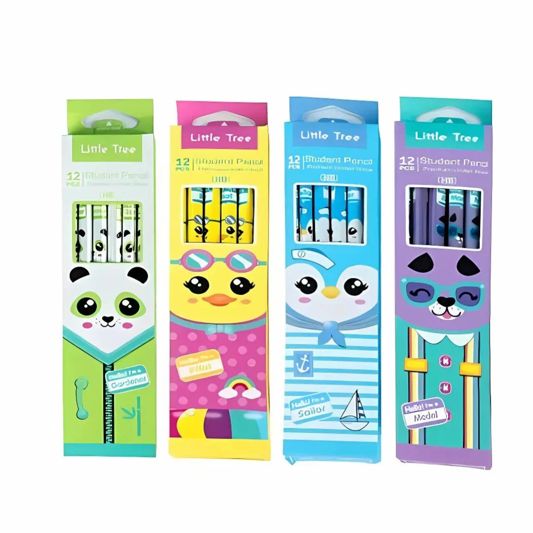 Little Tree Cartoon 12pcs Pencil Set