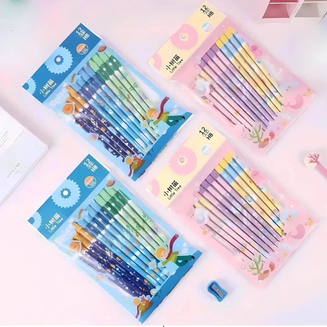 Rocket Eraser Top 12pcs Pencil Set (Surprise Colour)