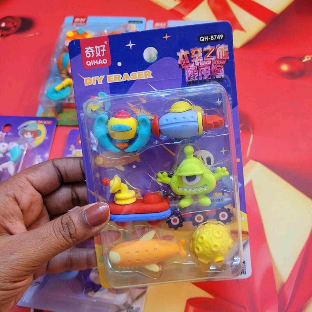 Cute Space Eraser Set