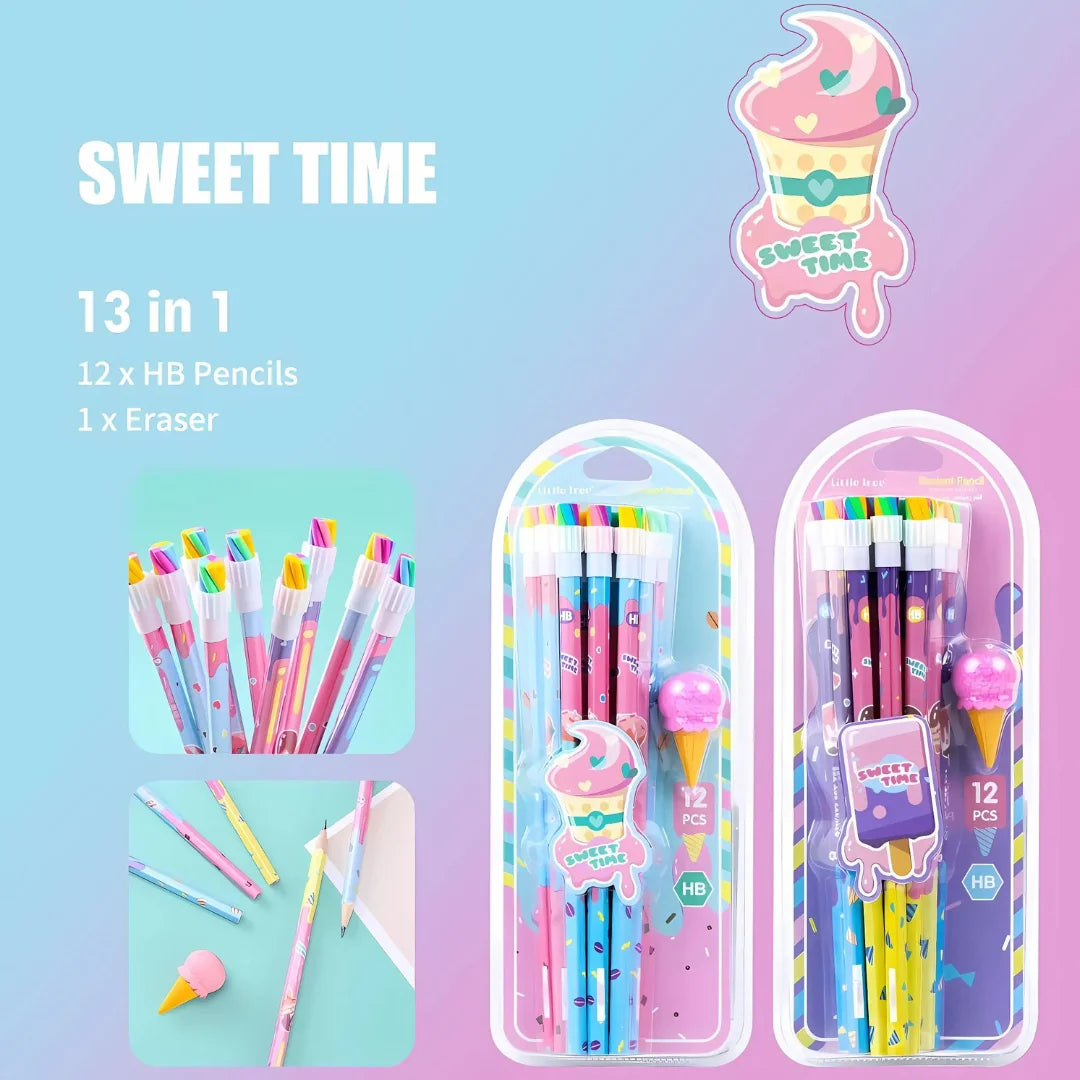 Ice cream 12pcs Pencil Stationery Set