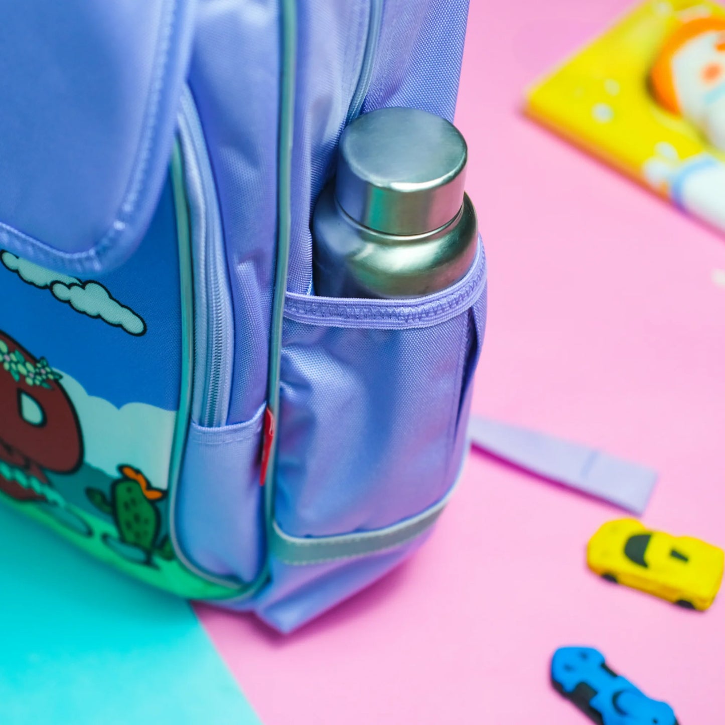 Trendy Cartoon Flap School Backpack (Surprise Colour)