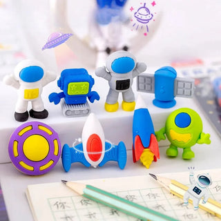 Trendy Spaceship Eraser Set