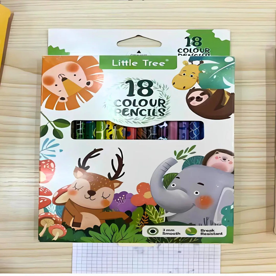 Little Tree Jungle 18pcs Colour Pencil Set