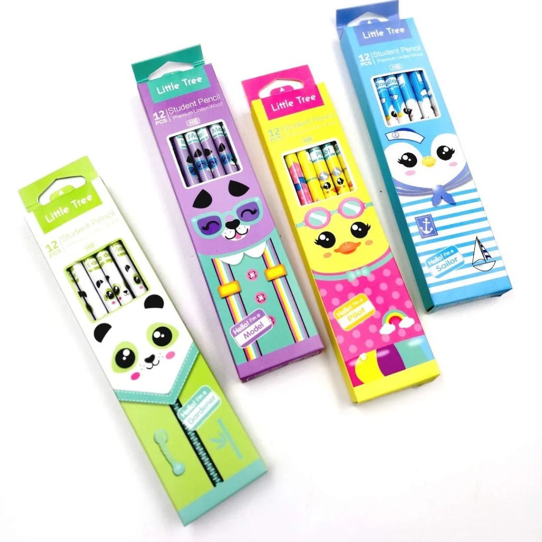 Little Tree Cartoon 12pcs Pencil Set