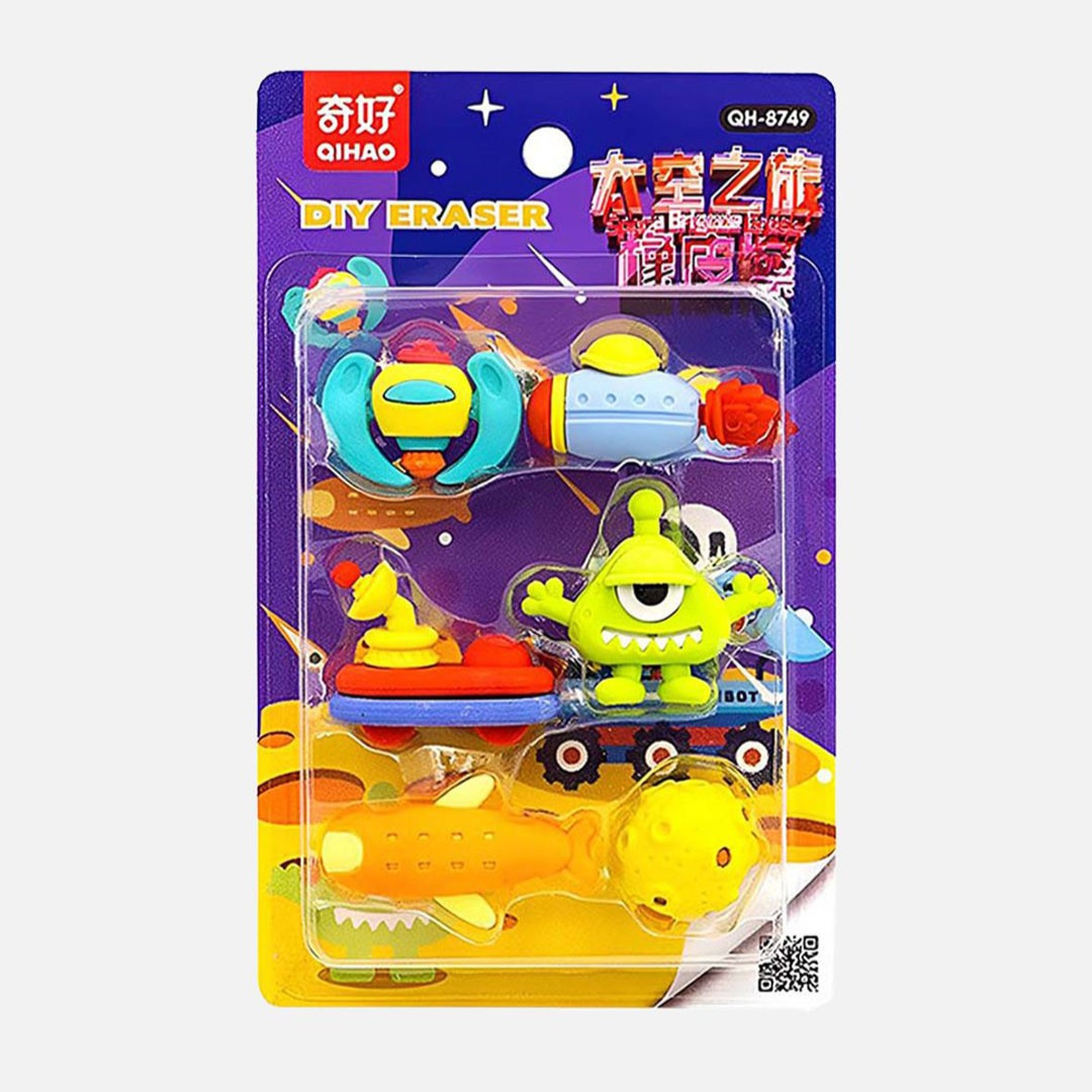 Cute Space Eraser Set