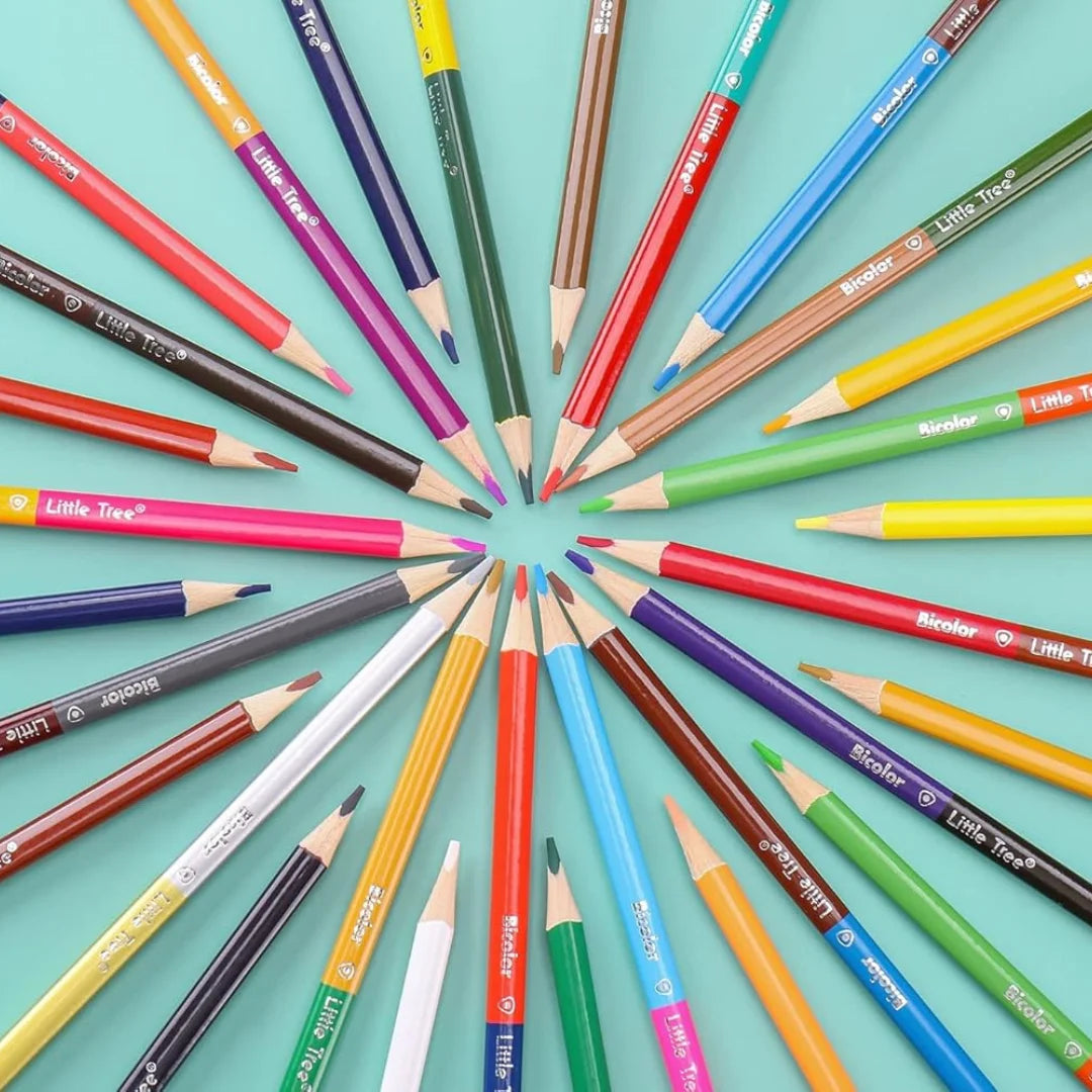 Little Tree 24 Colours Double Sided Pencil Colour Set