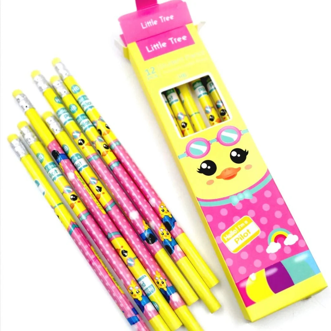 Little Tree Cartoon 12pcs Pencil Set