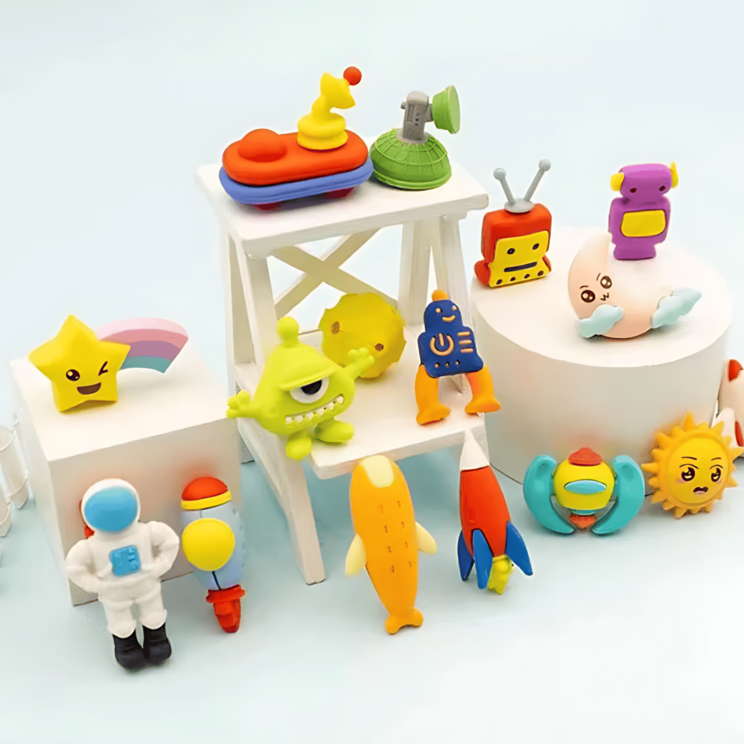 Cute Space Eraser Set