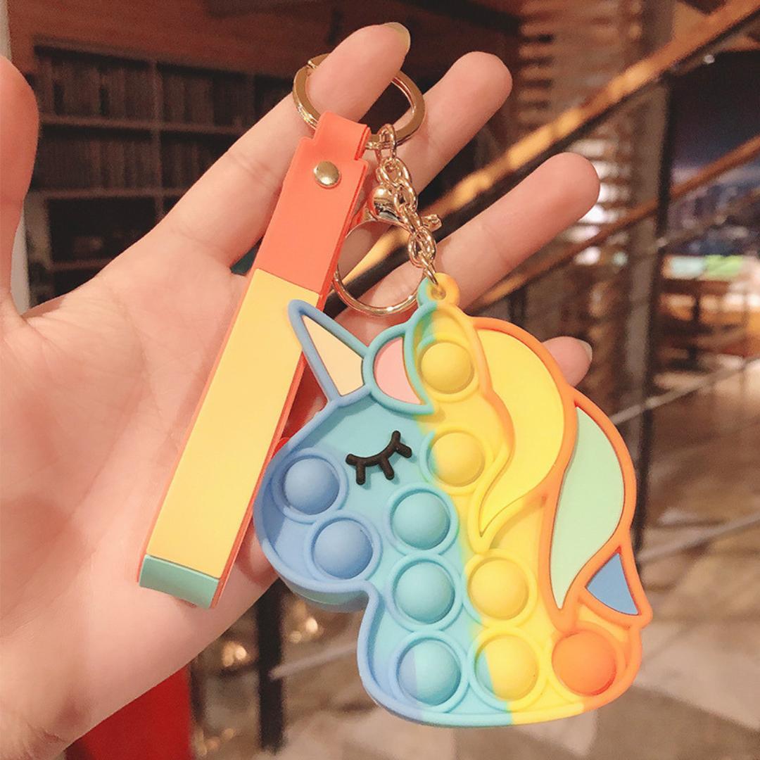 Unicorn Soft Silicone Cute Pouch Key Chains