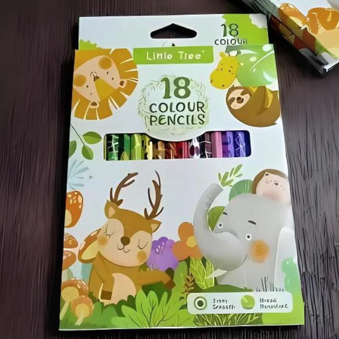 Little Tree Jungle 18pcs Colour Pencil Set