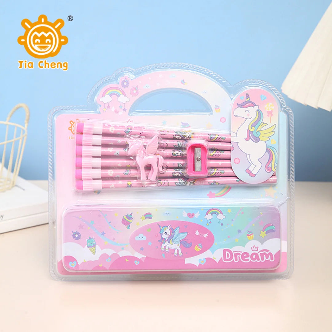 Premium Cartoon Stationery Set (Surprise Colour)