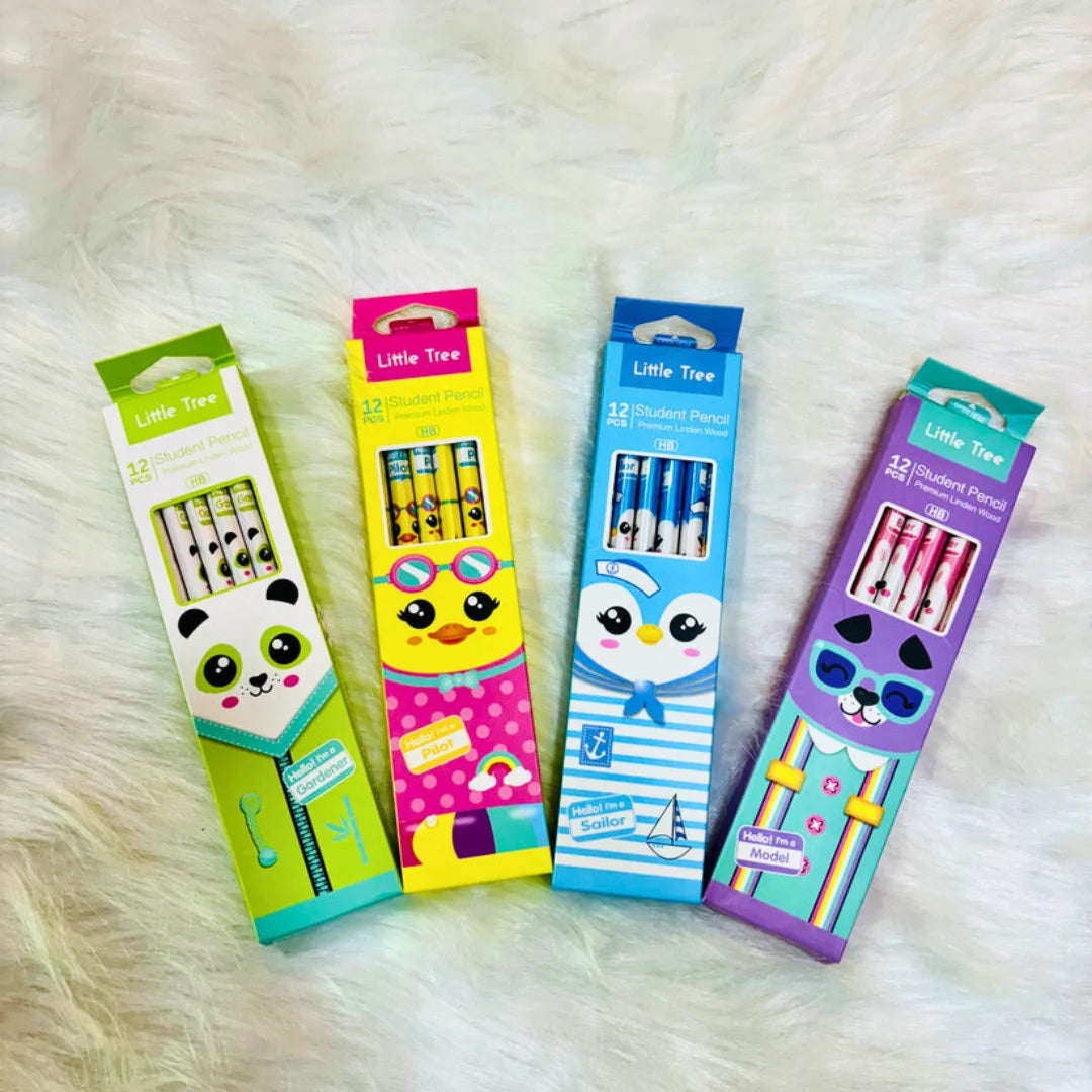 Little Tree Cartoon 12pcs Pencil Set