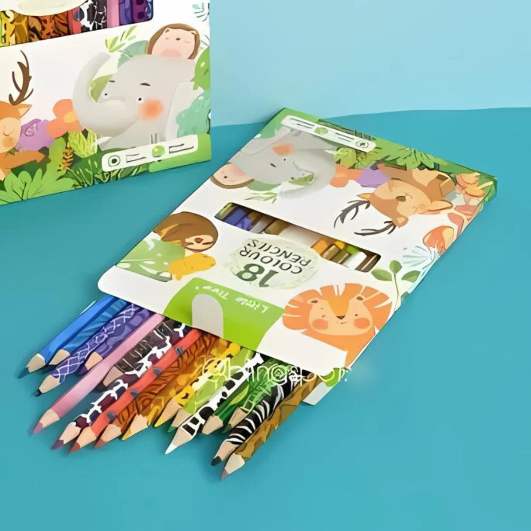 Little Tree Jungle 18pcs Colour Pencil Set