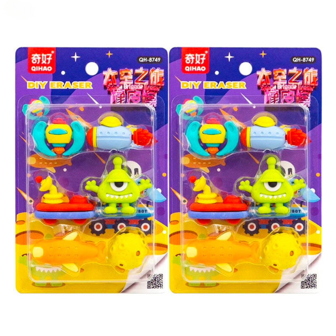 Cute Space Eraser Set