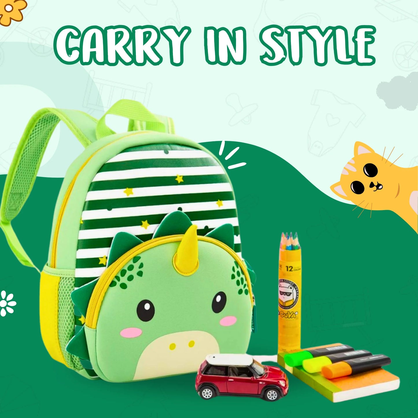 Cute Dinosaur Soft Plush Backpack for Kids