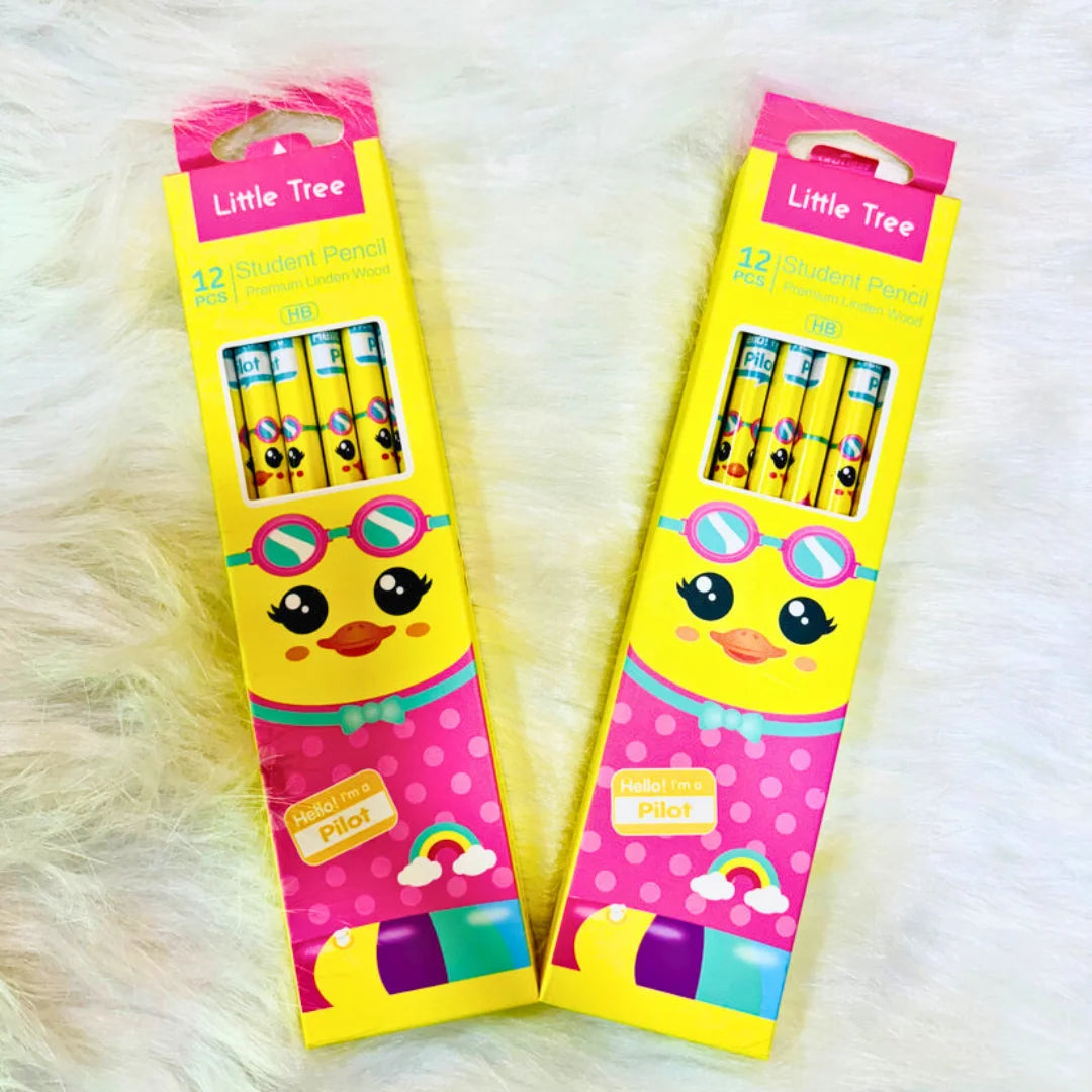 Little Tree Cartoon 12pcs Pencil Set