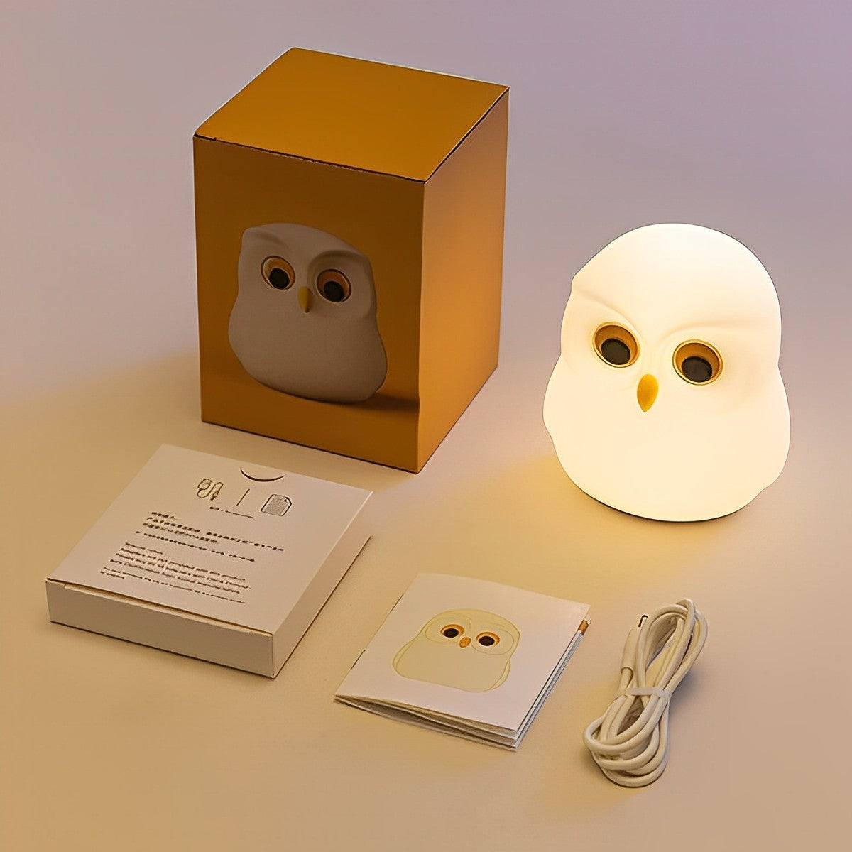 Cute Soft Owl Night Lamp