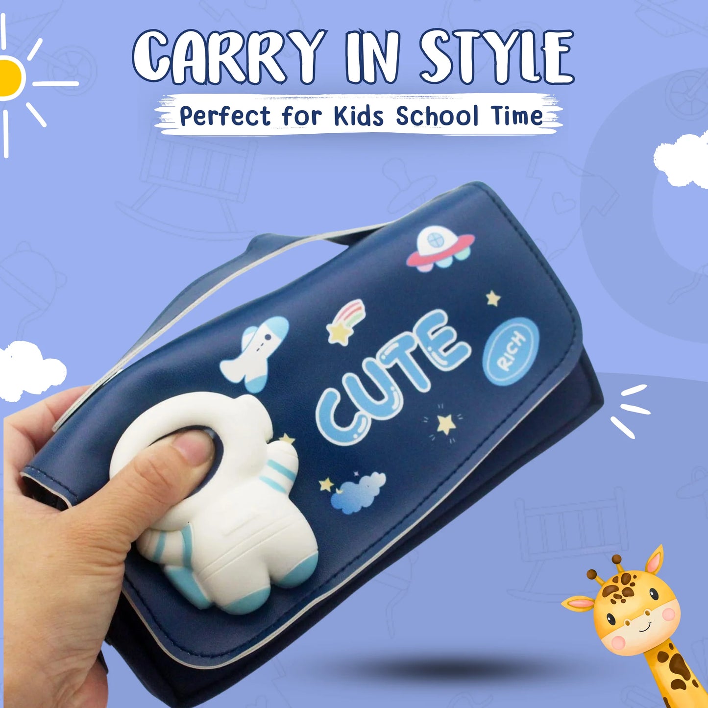 Trendy Soft Sponge Pen & Pencil Case (Surprise Design)