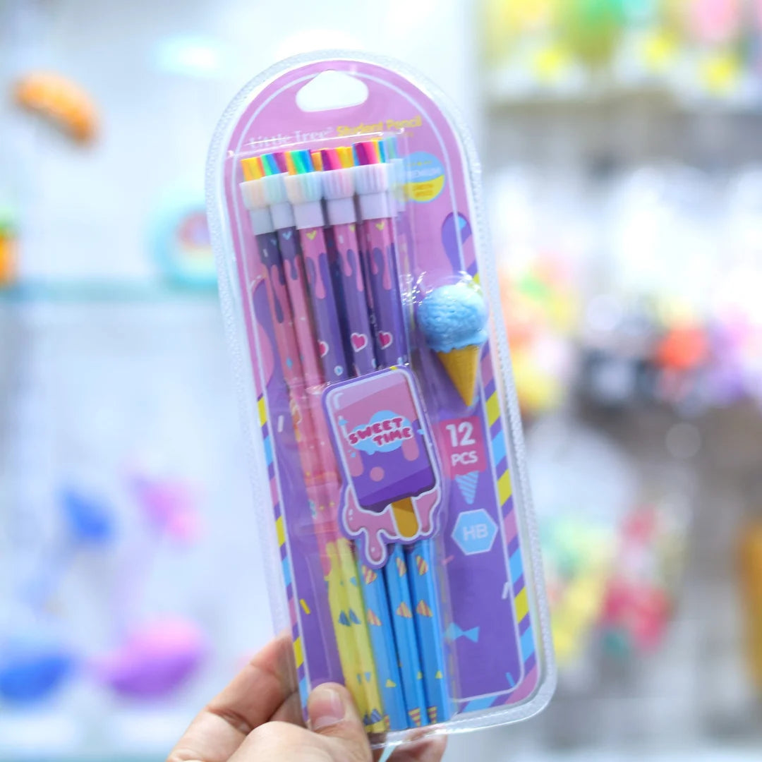 Ice cream 12pcs Pencil Stationery Set