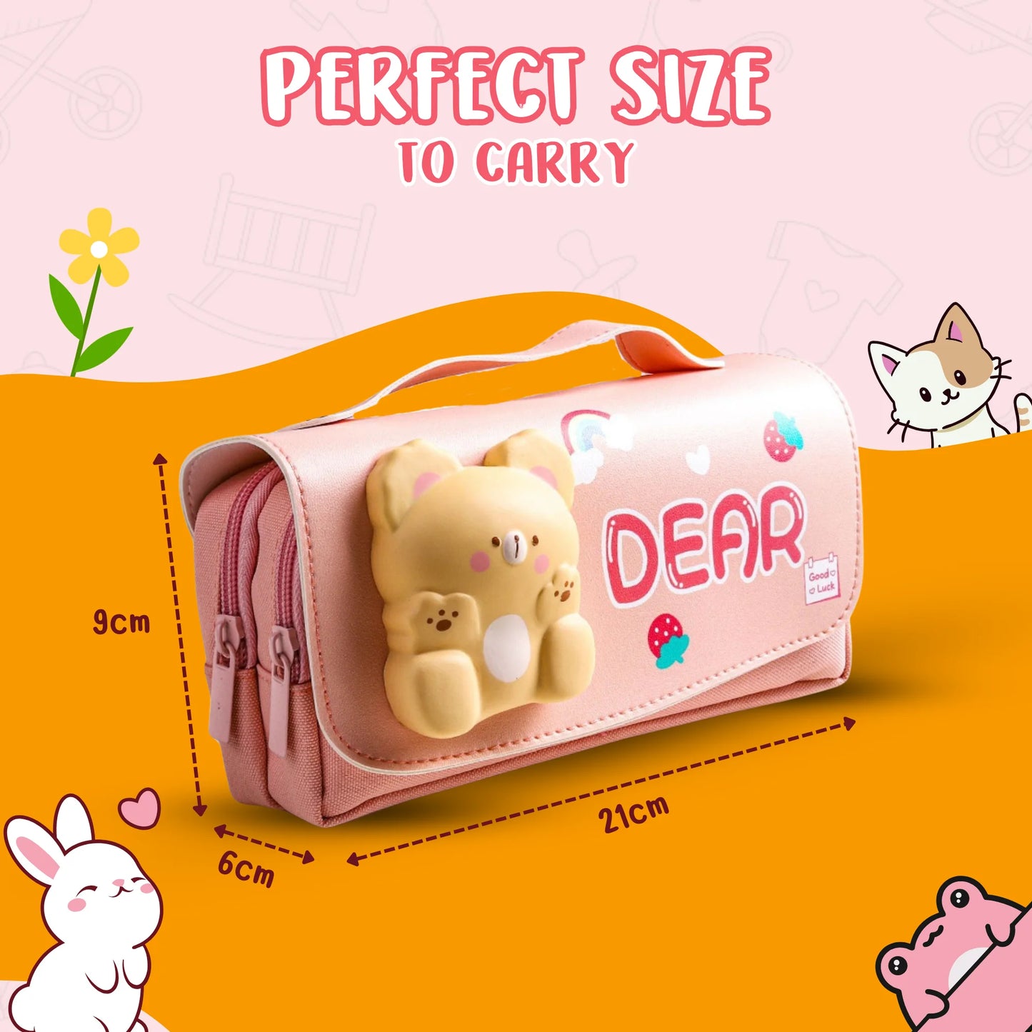 Trendy Soft Sponge Pen & Pencil Case (Surprise Design)