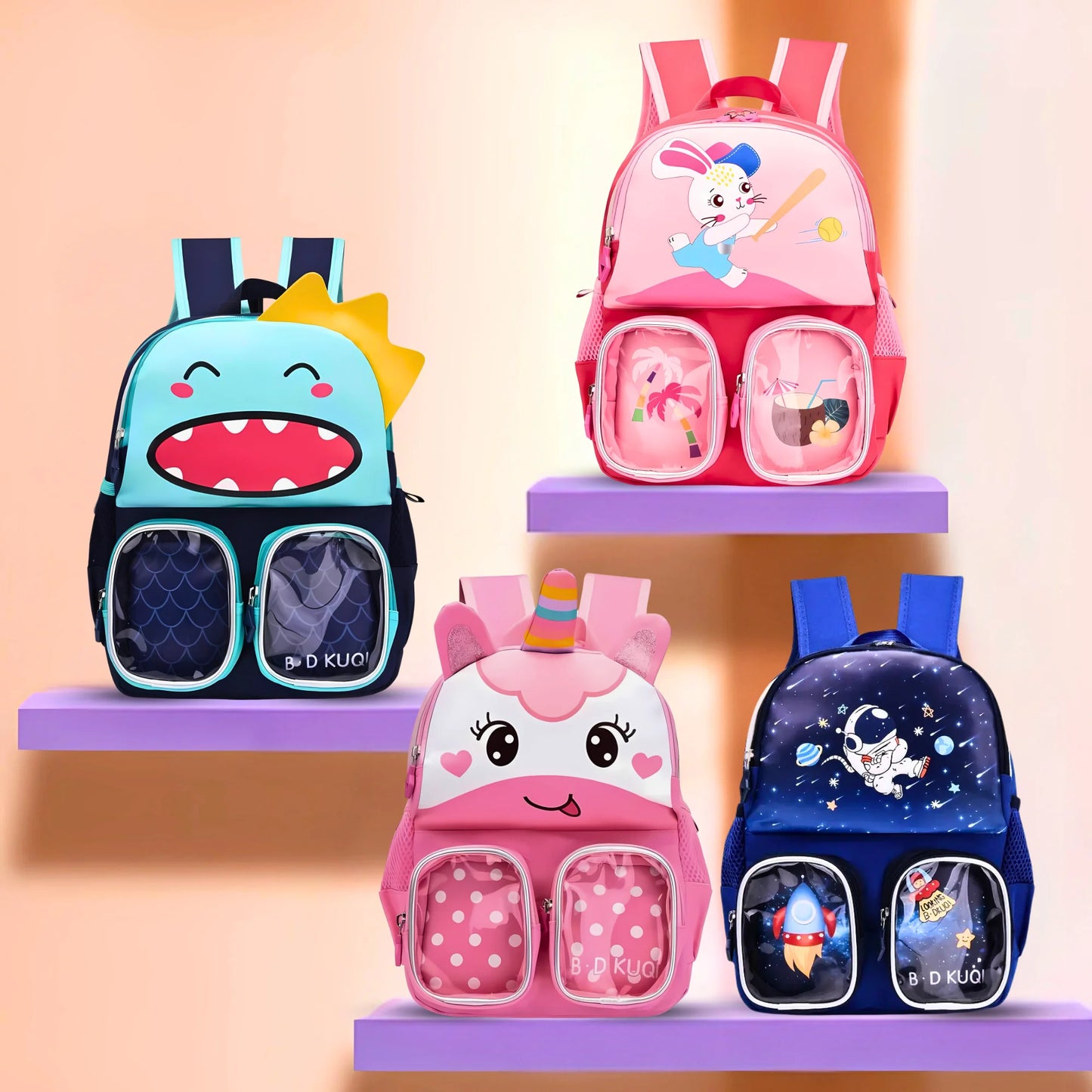Trendy Premium Cartoon School Bag (Surprise Design)