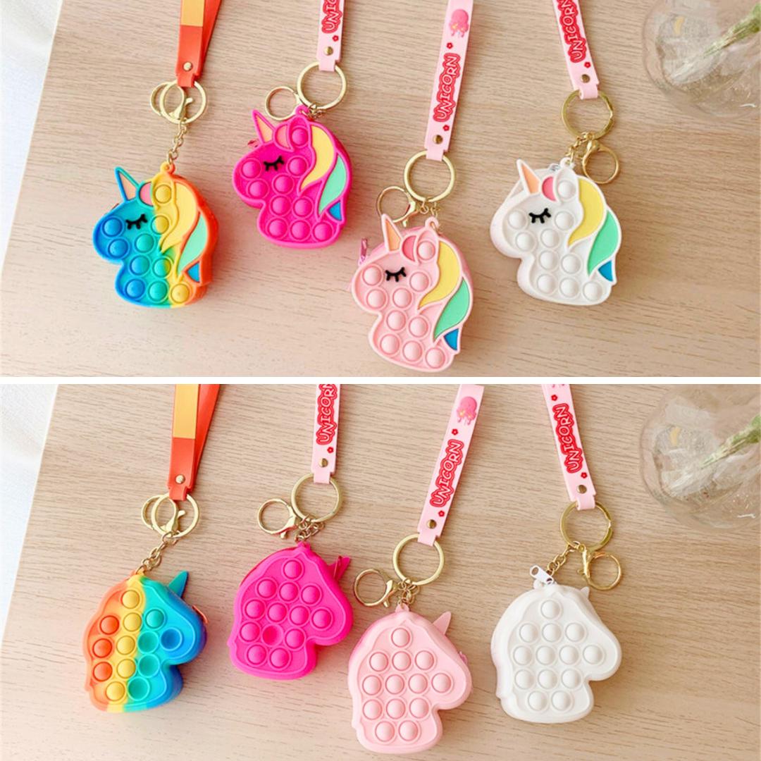 Unicorn Soft Silicone Cute Pouch Key Chains