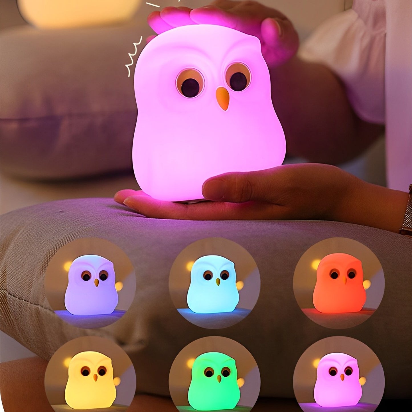 Cute Soft Owl Night Lamp