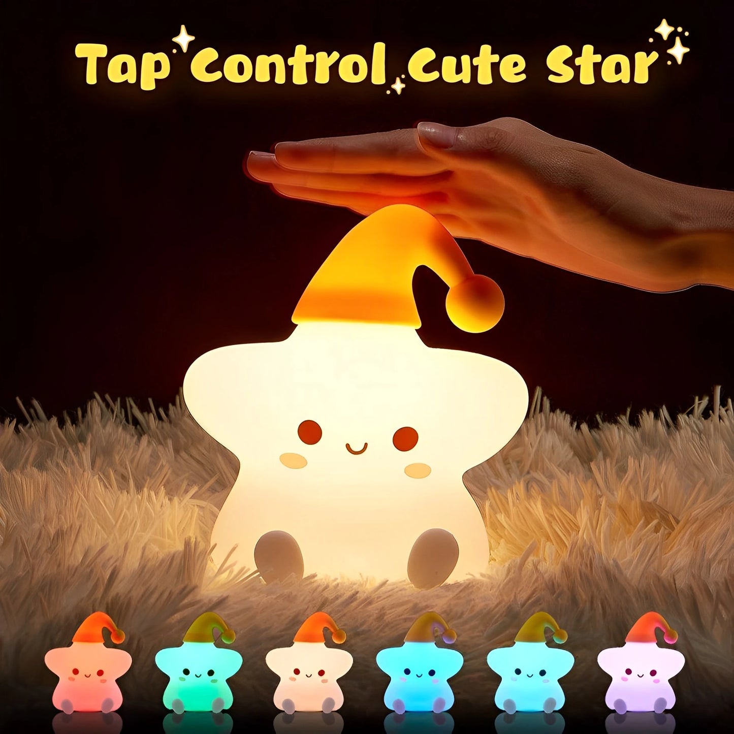 Cute Star Soft Night Lamp