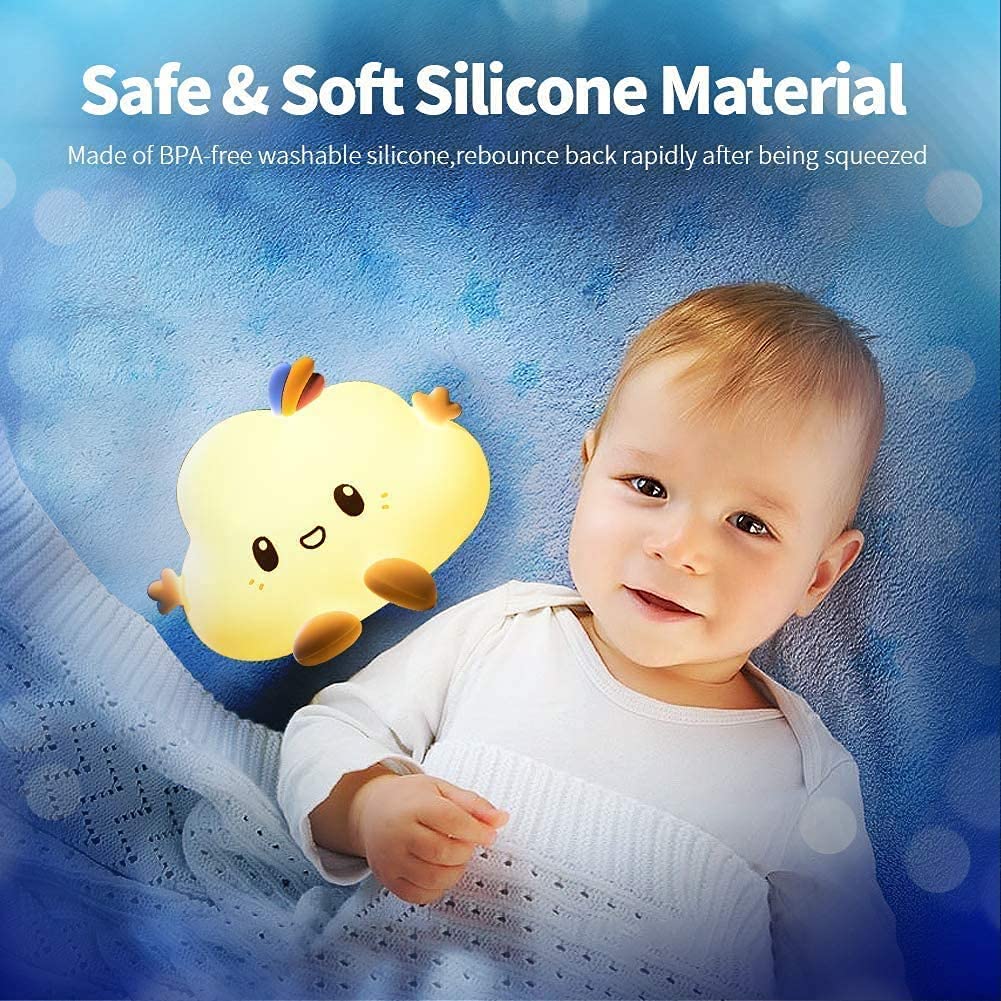 Cute Cloud Rechargeable Night Lamp with Remote