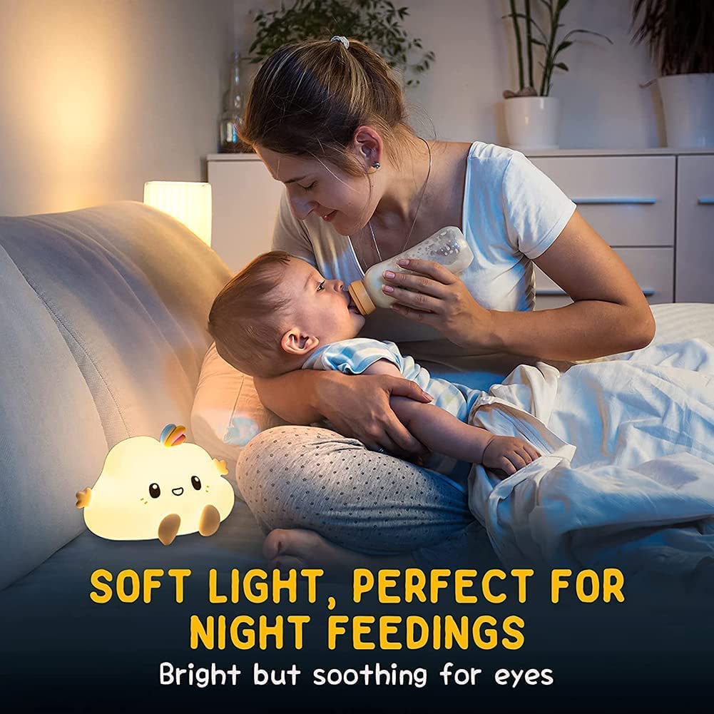 Cute Cloud Rechargeable Night Lamp with Remote