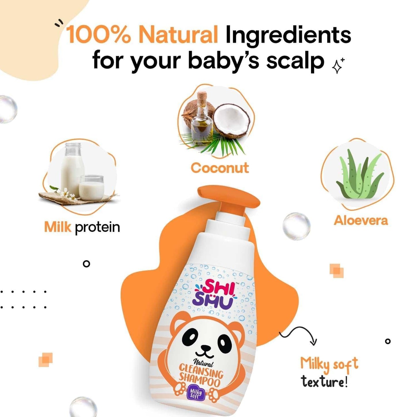 Natural Milky Soft Baby Cleansing Shampoo
