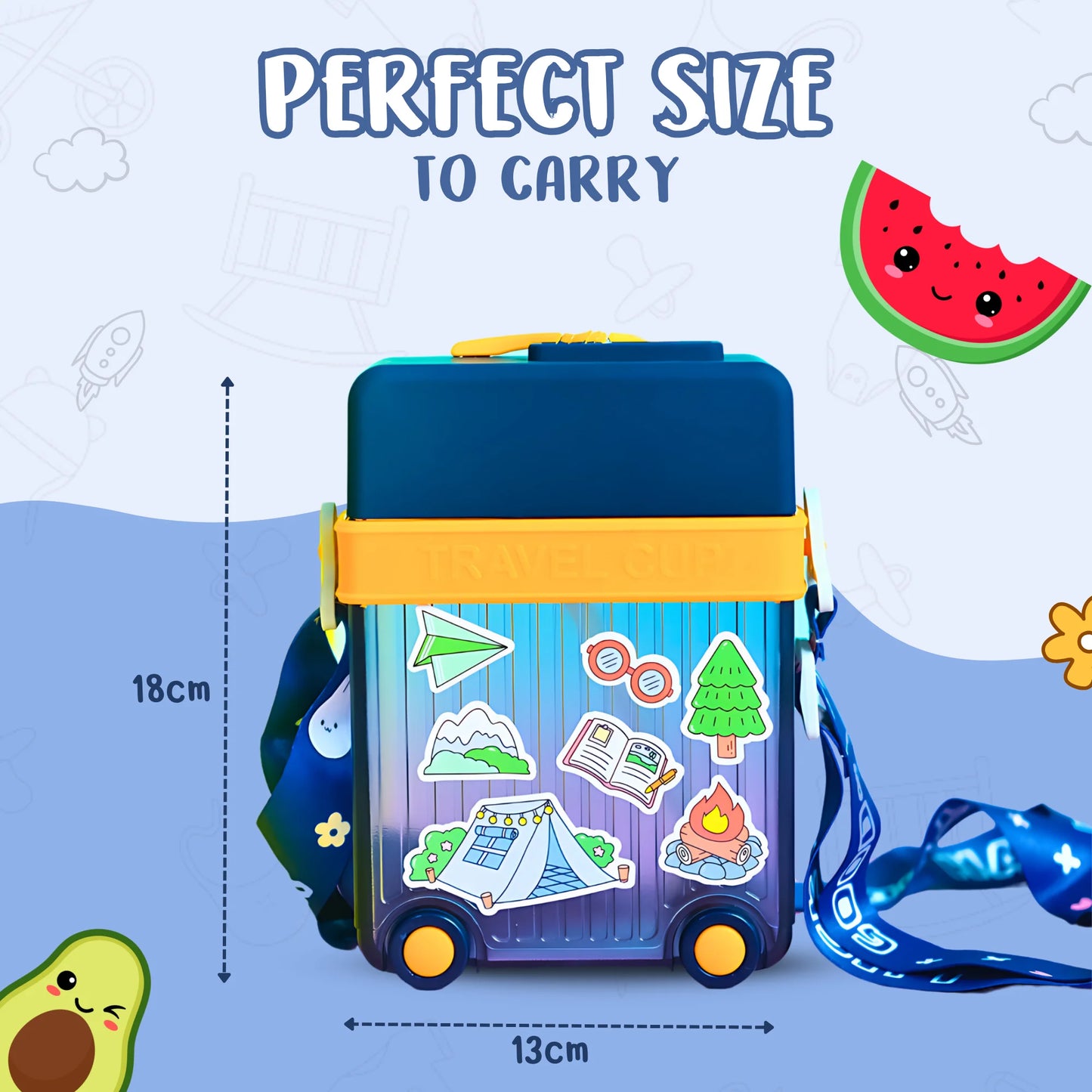 Cute Suitcase Water Bottle 450ml