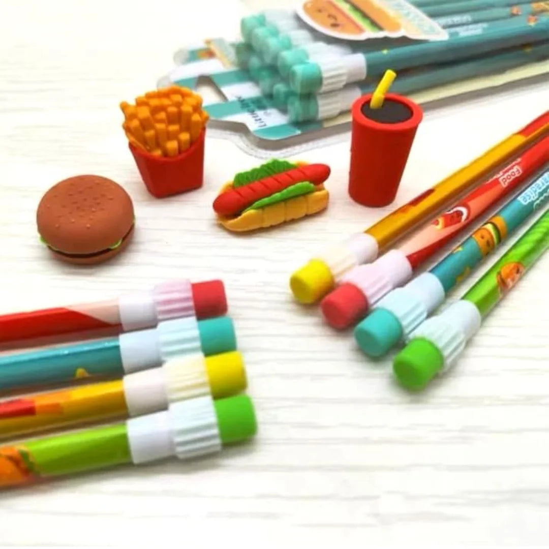 Food 12pcs Pencil Stationery Set