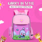 Trendy Cartoon Flap School Backpack