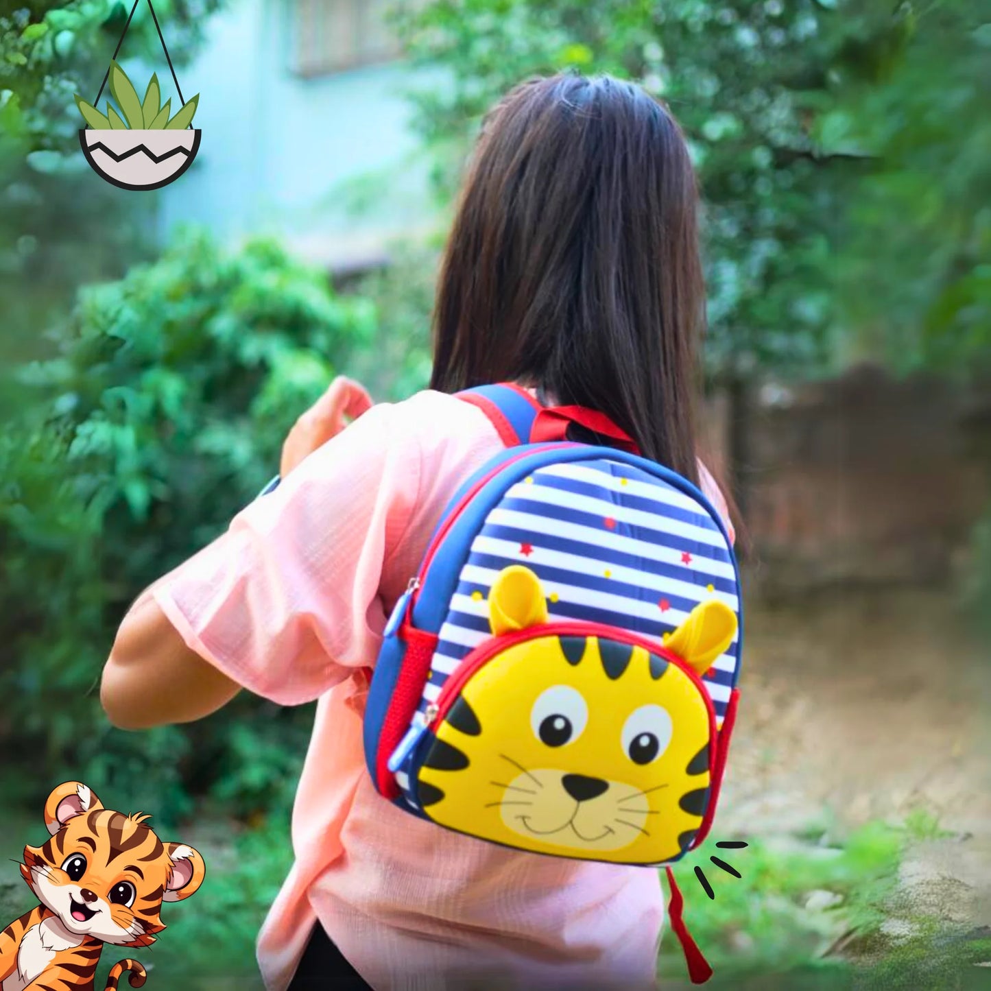 Cute Tiger Soft Plush Backpack for Kids