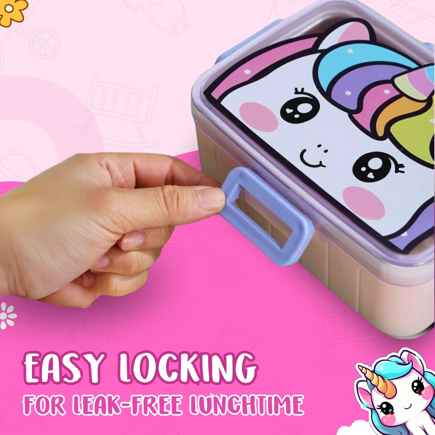 Magical Cartoon Stainless Steel 600ml Lunch box (Surprise Colour)