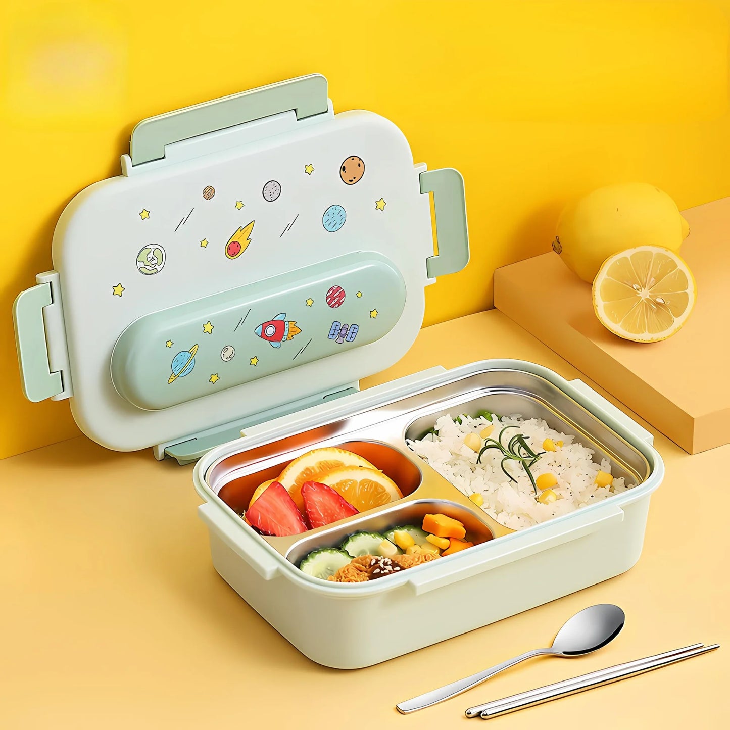 Cute Bento Lunch Box with Insulated Bag