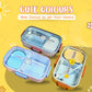 Trendy Rectangle Cartoon Stainless Steel Lunch box (Surprise Colour)